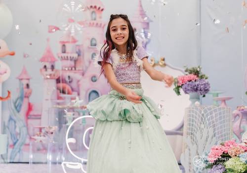 fotografia de aniversário infantil  de Fotografia de aniversário Infantil: Manu 9 anos – Um mergulho em um mundo encantado!