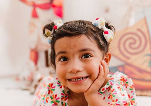 fotografia de aniversário infantil  de Catarina 3 anos – Tema Moana 