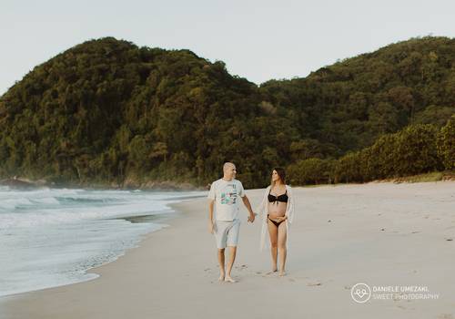 Ensaio Gestante na Praia de Ensaio Gestante na Praia | Iris e Antonio Carlos à Espera da Carolina