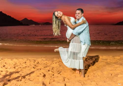 Ensaio (externo) de Mel e Robson - Praia Vermelha