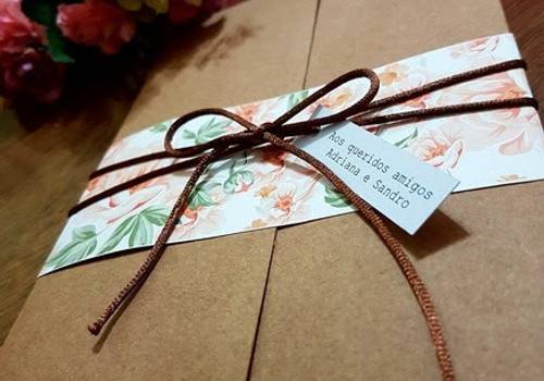 Convites Casamento de 50 - Conv. Mod. Bruna (R$ 5,20)