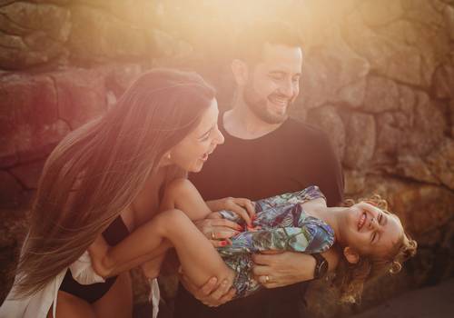 Ensaio de família de Ensaio de família na praia em Guaratuba - PR