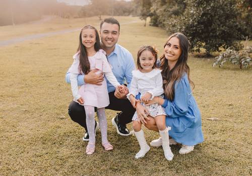 Ensaio de família de Ensaio de família no parque em Curitiba