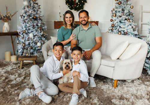 Ensaio de família de O Natal do Bruno e do Gustavo - Ensaio de Natal em Curitiba