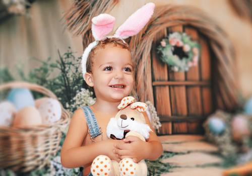 Infantil de Ensaio Infantil Páscoa