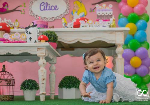 Aniversário Infantil de 1 ano Alice