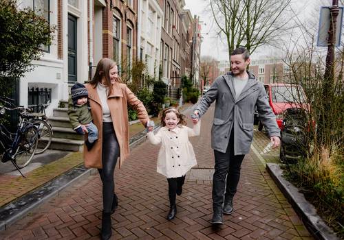 Vacation Photography of Capturing Milestones: A Heartwarming Family Photo Session in Amsterdam's Jordaan District