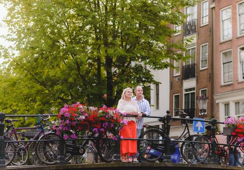 Vacation Photography of A Walk Along the Canals, Just the Two of Them