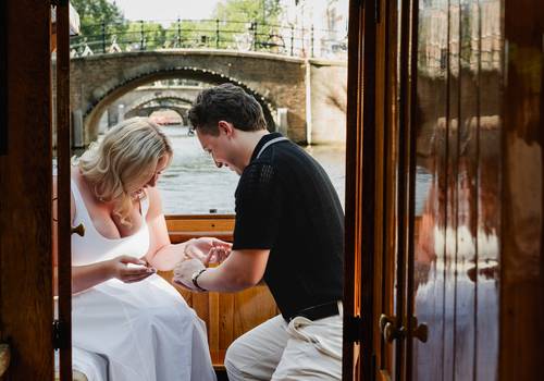 Proposals of How We Planned a Private Canal Boat Proposal Around Their Amsterdam Evening