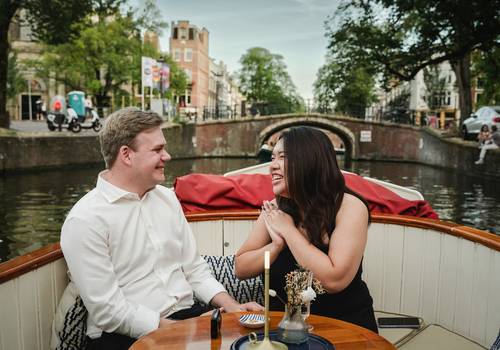 Proposals of A Surprise Proposal on a Private Canal Boat in Amsterdam