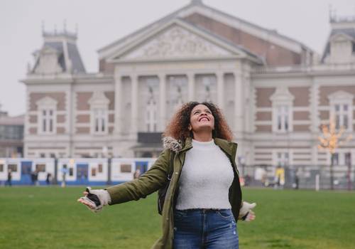 Vacation Photography of Winter Magic in Amsterdam: A Solo Photo Session with Sarah