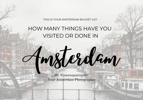 Amsterdam Bucket List - A Checklist for your next Amsterdam Trip