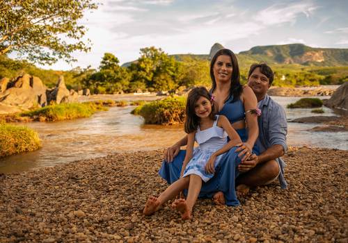 Ensaio em Família de Mariangela, Lucas e Mariah