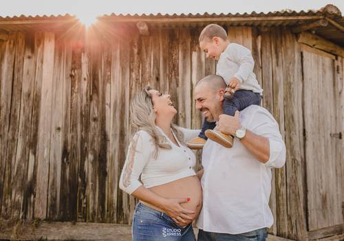 Ensaio de Fernanda, Márcio e Gabriel - À espera do Miguel