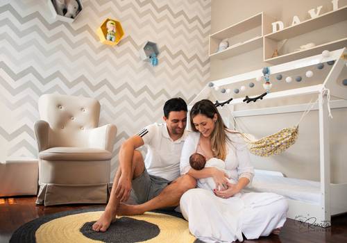 Família de Fotografia afetiva de família | Newborn Davi