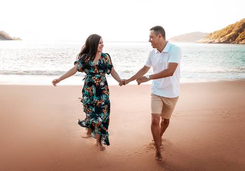 Pré-Wedding de Ensaio Pré Wedding na Praia Vermelha - Fotógrafo de Pré Casamento