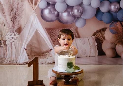 Família de Smash the cake do Lucas