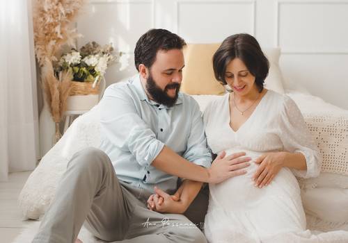 Gestante Estúdio de Ensaio de Gestação Mirian - À espera de Gregório