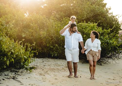 Ensaio de Família de Aline, Bruno e Laura
