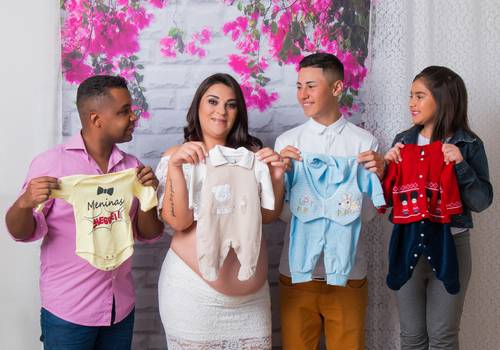 Gestante de Davi Edward vem aí | Pâmela + Deivid + Gabriele + Gabriel