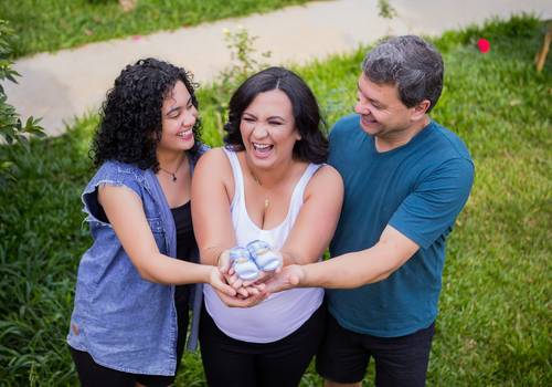 Gestante de À espera de Felipe = Néia + Hauer + Helena 