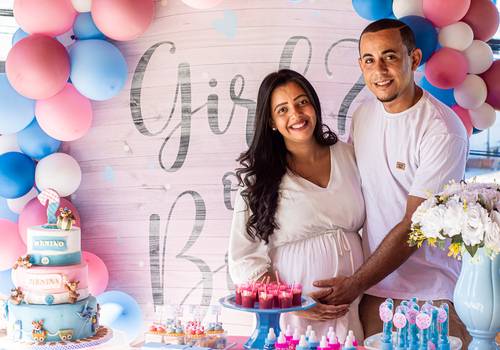 Gestante de Fotos do Chá Revelação de Joanna e Júnior