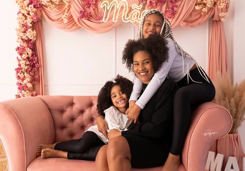 Família de Karina, Malu e Luna - Dia das Mães 2024