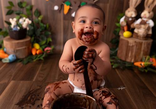 ACOMPANHAMENTO MENSAL de Ana Clara - 10 meses - Ensaio de Páscoa 2025