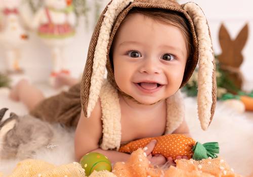 ACOMPANHAMENTO MENSAL de Gael - 07 meses - Ensaio de Páscoa 2025