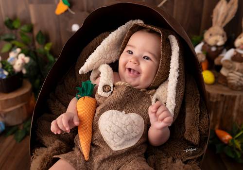 ACOMPANHAMENTO MENSAL de Bento - 05 meses - Ensaio de Páscoa 2025