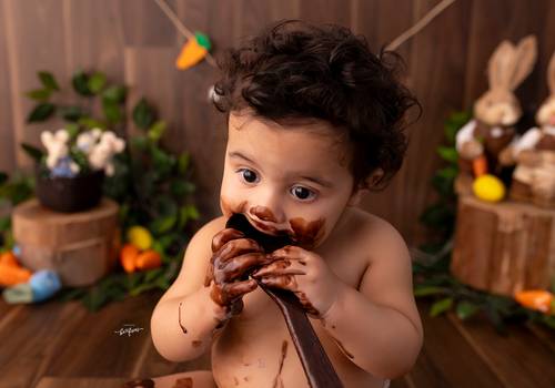 ACOMPANHAMENTO MENSAL de Joaquim - 13 meses - Ensaio de Páscoa 2025