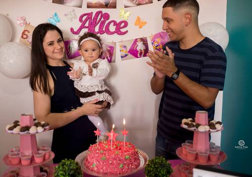 Aniversário Infantil de Aniversário 01 ano Alice 