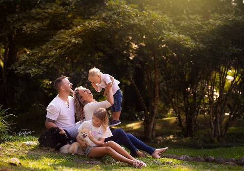 Família de Cris, Beto, Valentina e Lorenzo 
