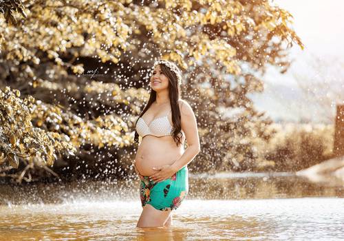 Gestante de A ansiedade pela chegada de Maria Helena.