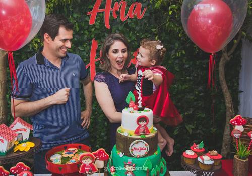 Aniversários de Ana Júlia e sua festa de Chapeuzinho Vermelho! - aniversário infantil Casa Lúdica