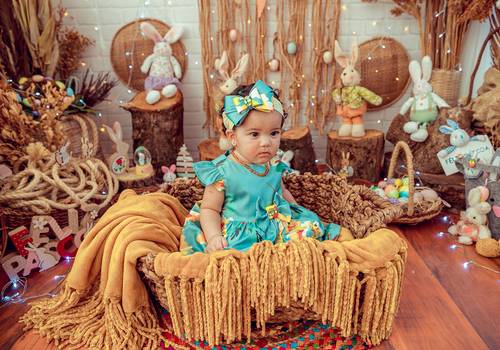 Infantil de Páscoa Menina