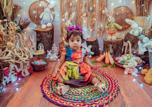 Infantil de Páscoa Menina