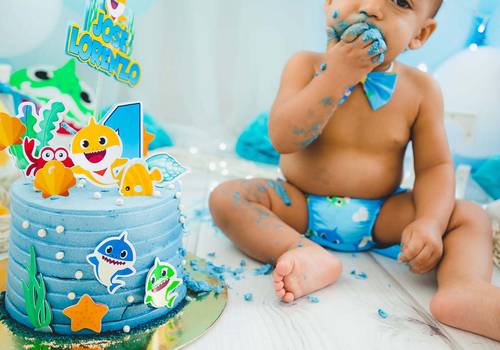 Infantil de Ensaio Infantil Smach The Cake