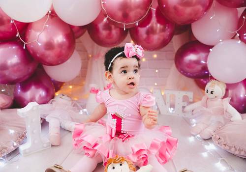 Infantil de Ensaio Smash The Cake Bailarina