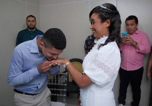 Casamento em cartório de Neide e Genivaldo