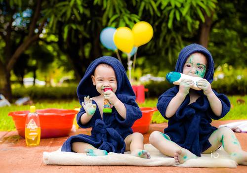 Ensaio Externo de Kauã e Lucca - 1 aninho