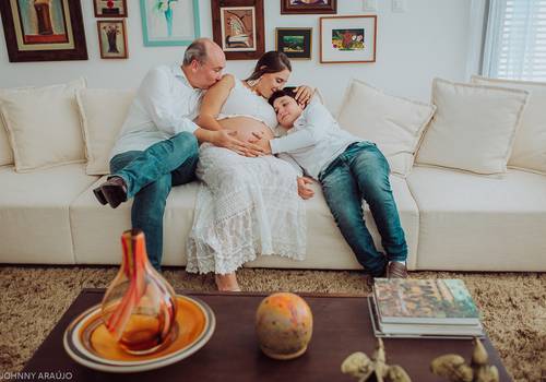 Ensaio Gestante de Anna Cecília, Wladimir e Vinícius, à espera de Carolina