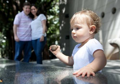 Família de Ana Luiza, Bruno e Alice no Museu