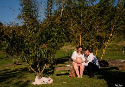 Ensaio Gestante de Angelica + Robson + Carolina