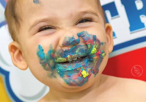 Ensaio Infantil de Smash The Cake Dominic - 11 meses 