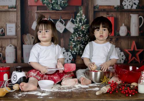 Família de Ensaio de Natal Ayla e Gabriel