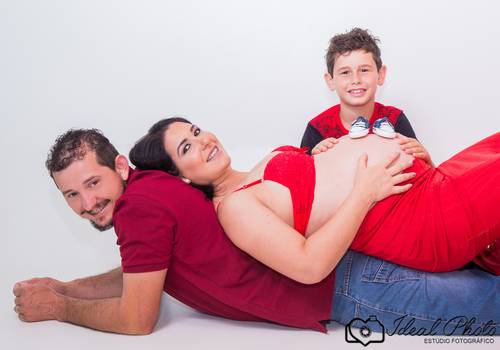 Gestantes  de Rosangela e Daniel  e o mano Miguel na doce espera do Davi