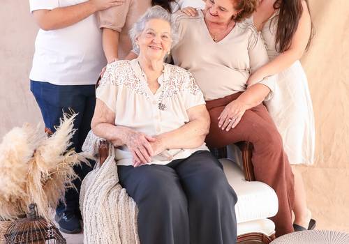 Família de Registrando a história de quatro gerações