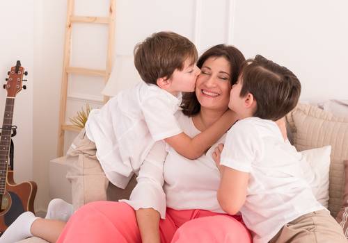 Dia das Mães de Elen e seus filhos