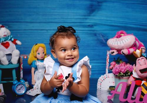 Infantil de Ensaio temático da Alice no pais das maravilhas